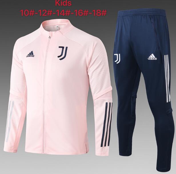 Juventus Kids Pink Jacket and Pants Youth Training Kits 2020/21